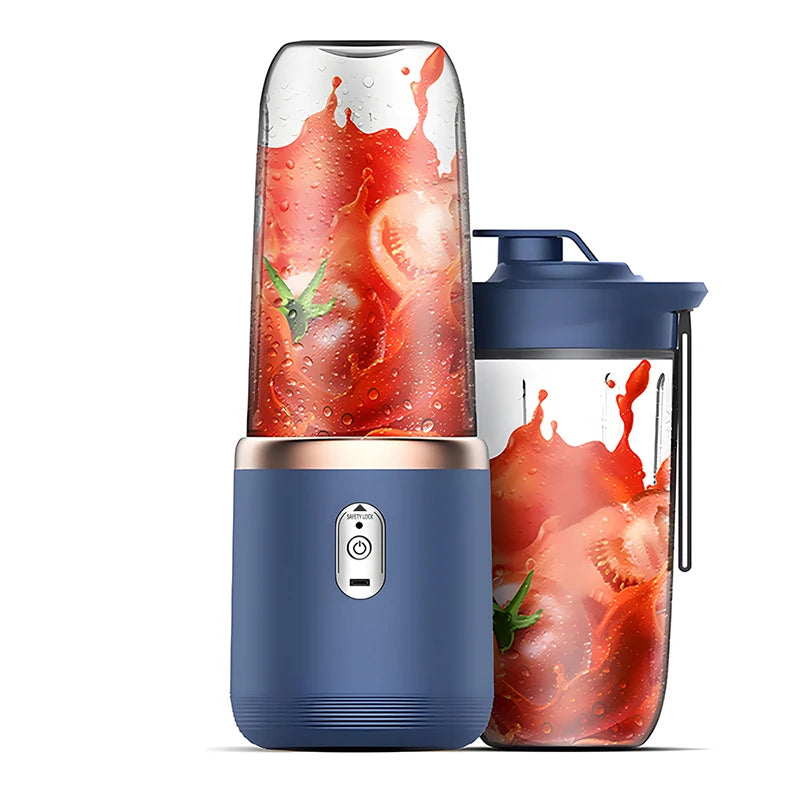 Portable Rechargeable Blender 400ml – USB Fruit Juicer for Smoothies &amp; Shakes