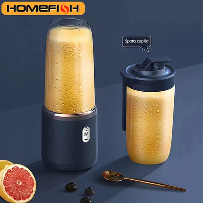 Portable Rechargeable Blender 400ml – USB Fruit Juicer for Smoothies &amp; Shakes